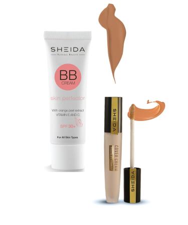 Sheida Bb Cream Medium and Cover Cream Concealer 54 Duo Set (MEDIUM COLOR) - Buy Online on GoSupps.com
