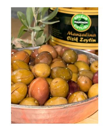 G LCAN HANIM'S FARM Manzalina Pink Scratched Olives Large Size 1 kg - Buy Online on GoSupps.com