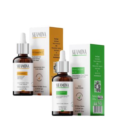 sheamona Vitamin C Serum + Hyaluronic Acid Serum 2 Pack Deal