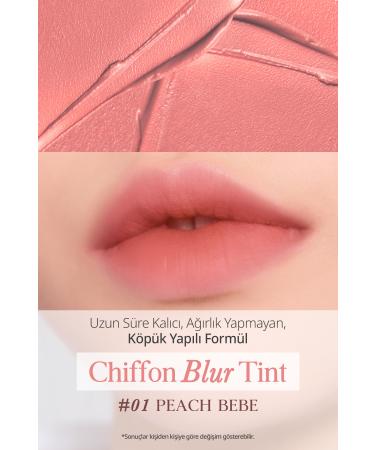 CLIO Smooth and Velvety Textured Natural Looking Tint CLIO Chiffon Blur Tint (01 Peach Bebe) - Buy Online on GoSupps.com