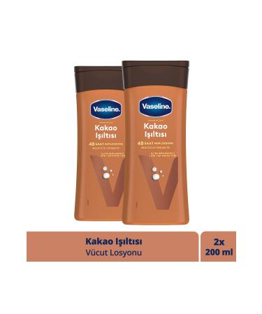 Vaseline Body Lotion Cocoa Glow For Dry and Luminous Skin 200 ml X2
