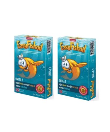 Easy Fishoil Easyfishoil Fish Oil Chewable Orange and Lemon Flavored 30 Tablets X 2 Pieces