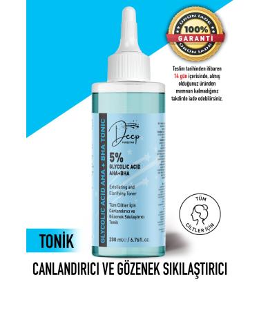 Deep Purestar Revitalizing and Pore Tightening Glycolic Acid Toner for All Skin Types 200 ml