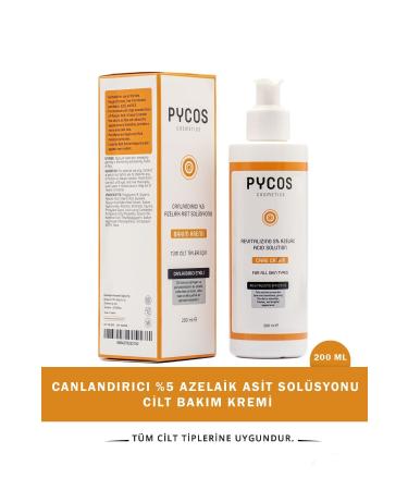 PYCOS COSMETICS Azelaic Acid 5% Skin Care Cream 200 ML Helps to Eliminate Acne Pimples Redness and Blackheads - Buy Online on GoSupps.com