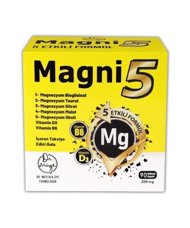 DR M YE Magnesium Complex 5 Effective Form 3 Months 90 Capsules Magni5 B6 D Vit Bisglycinate Taurate Citrate Malate - Buy Online on GoSupps.com