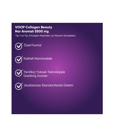 VOOP Collagen Beauty High Bioactive Hydrolyzed Collagen 0 Pure And Natural - 30 Tubes - Buy Online on GoSupps.com