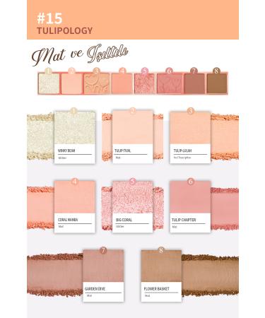 PERIPERA Matte Shiny and Glittery Intense Pigmented Eyeshadow Palette Peripera All Take Mood Palette (15 Tulipology) - Buy Online on GoSupps.com