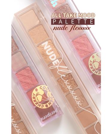 PERIPERA Matte Shiny and Glittery Intense Pigmented Eyeshadow Palette Peripera All Take Mood Palette (07 Nude Flex) - Buy Online on GoSupps.com