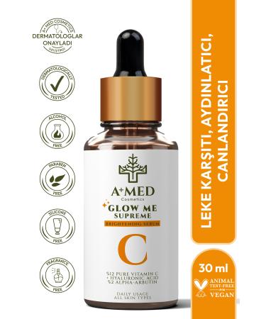 A+ Med Cosmetics Brightening and Anti-Spot Alpha Arbutin Skin Care Serum 30 ml (ALPHA ARBUTIN 2% HYALURONIC ACID)