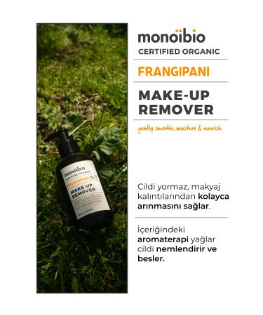Monoibio Organic Certified Face and Eye Makeup Remover Cream - Frangipani Makeup Remover Milk 250 ml - Buy Online on GoSupps.com