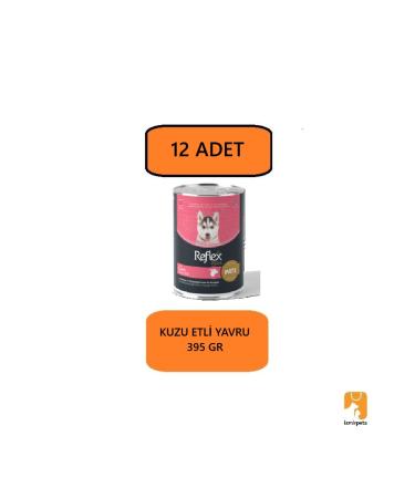 Reflex Plus Pate Minced Lamb Puppy Wet Canned Food 395 GR X 12 PIECES