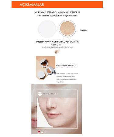 Missha Semi-Matte Cushion Foundation (Inner Reserve) Magic Cushion Cover Lasting SPF50+/PA+++ (No.23) - Buy Online on GoSupps.com