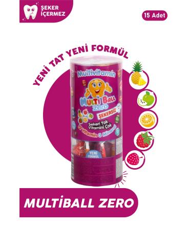 Multiball Multiball Zero Multivitamin Lollipop 15 packs