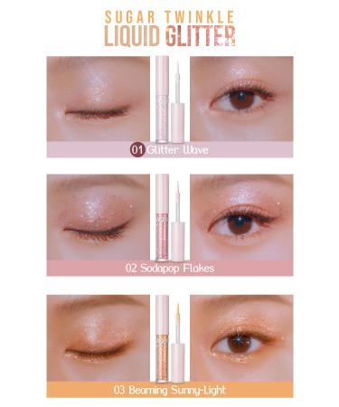 PERIPERA All Day Long Lasting Gel Form Liquid Glitter Peripera Sugar Twinkle Liquid Glitter (01 Glitter Wave) - Buy Online on GoSupps.com