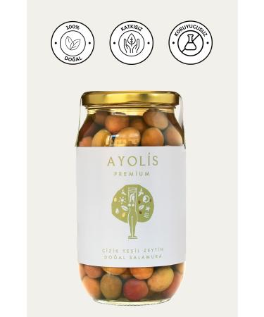 Ayolis Premium Gourmet Scratched Green Olives XL 650 g