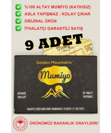 Golden Mountains Altay Mumiyo 30 Tablets X 9 PCS