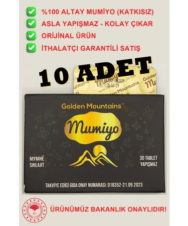 Golden Mountains Altay Mumiyo 30 Tablets X 10 PCS
