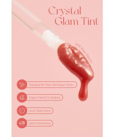 CLIO Non-sticky Intense Shimmer Tint Clio Crystal Glam Tint (09 Bare Peach) - Buy Online on GoSupps.com