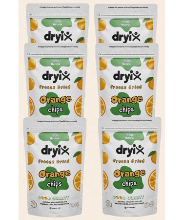 Dryix 6 Pack Dried Orange 20 Gr Freeze Dried Crispy Fruit Chips Freeze Dried