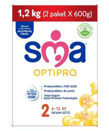 SMA Optipro 1200GR No:2 Follow-On Milk (6-12 Months) Box (Set of 3) - Buy Online on GoSupps.com