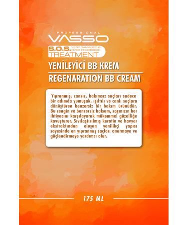 VASSO WOMEN Keratin Leave-In Emergency Rescue BB Cream for Extremely Damaged Hair 175 ml - Buy Online on GoSupps.com