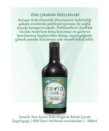 Ravla Kids High Polyphenol Organic Extra Virgin Olive Oil (Antioxidant Analysis) - 500ml - Buy Online on GoSupps.com