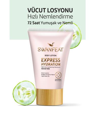 SWANFEAT Cucumber Extract Vitamin E Fast Moisturizing Body Lotion for Oily Skin