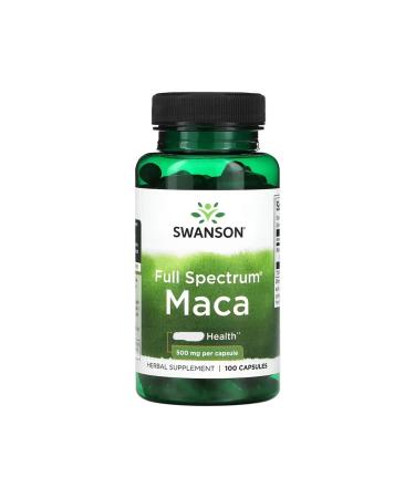 SWANSON Full Spectrum Maca Matcha Powder / Matcha Tea 500 mg 100 Capsules