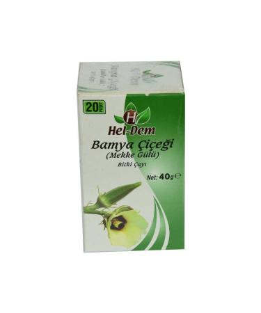 Astra Market Okra Flower Mecca Rose Herbal Tea 2 Gr x 20 Filtering Bags 40 Gr