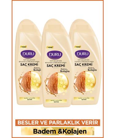 Duru Almond&collagen Hair Conditioner for All Hair Types 3x500 ml