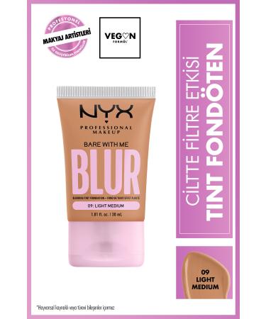 NYX Professional Makeup Blur Tint Skin Filter Effect Foundation - 09 Light Medium
