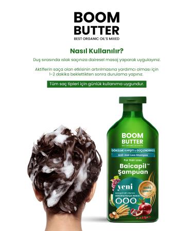 BOOM BUTTER %2 Baicapil Anti-Loss and Repair Shampoo 400ML - Buy Online on GoSupps.com