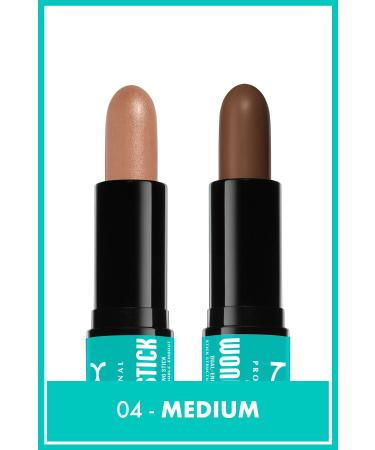 NYX Professional Makeup Wonder Stick Double-Ended Cream Contour & Highlighter Stick - Medium - Buy Online on GoSupps.com
