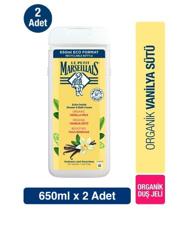 Le Petit Marseillais Shower Gel Vanilla Milk 650 ml x 2