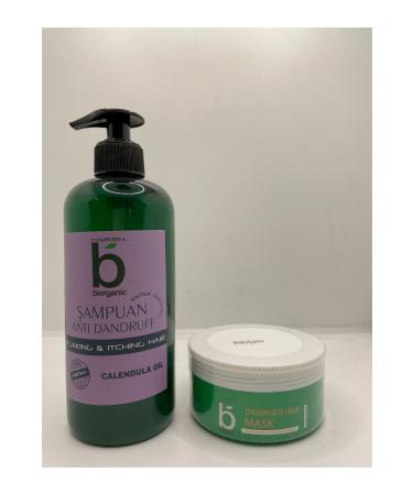 Biorganic B ORGANIC Anti Dandruff - Shampoo for Dandruff and Oily Hair 500 ml and Mask 235 ml Duo Set ...*