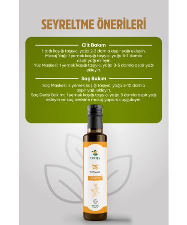 Onites Nature Safflower Oil - 250 ml Detox Effective Consumable Therapeutic Oil - Buy Online on GoSupps.com