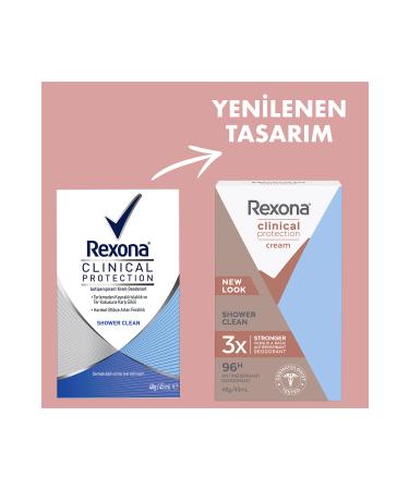 Rexona Clinical Protection Women's Stick Deodorant Shower Clean 45 ml - Buy Online on GoSupps.com