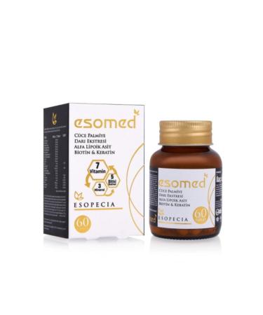 Esomed Esopecia 60 Tablets Collagen for Hair Nails and Skin Biotin & Keratin Horsetail Selenium