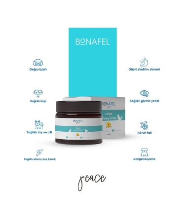 Bonafel Anti-stress Chewable Tablets for Cats and Dogs 100 gr (50 TABLETS) - Omega 3 and 6 Hemp Oil