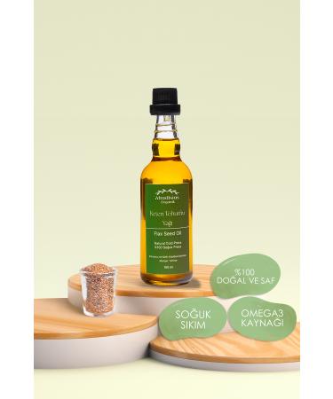 Afrodisias Organic Linseed Oil 100 ML - 0 Natural Cold Pressed - Omega3 Source