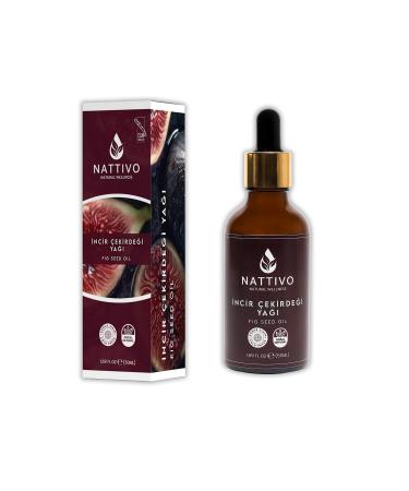 NATTIVO Fig Seed Oil 0 Natural Cold Pressed - Anti-Wrinkle Rich in Omega and Vitamins 50ml