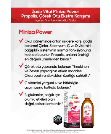 Zade Vital Miniza Child Power Propolis Black Cumin (1 Box) 150ml - Buy Online on GoSupps.com