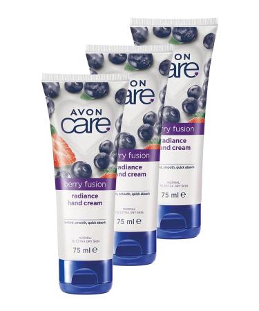 Avon Care Berry Fusion Blueberry Hand Cream 75 Ml. Triple Set