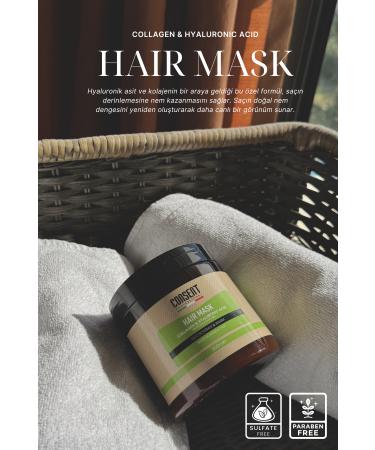 Consent Professionall Collagen & Hyaluronic Acid Hair Care Mask 500ml I Hair Moisturizing I Shine Sulfate-Free - Buy Online on GoSupps.com