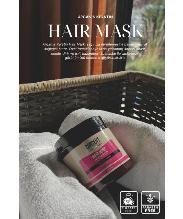 Consent Professionall Argan & Keratin Hair Care Mask 500ml I For Hair Damaged by Chemical Treatments Sulfate Free - Buy Online on GoSupps.com
