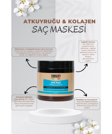 Consent Professionall Horsetail Extract and Collagen Anti-Dandruff and Anti-Fall Fast Growth Hair Care Mask 500ml - Buy Online on GoSupps.com