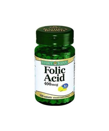 Natures Bounty Folic Acid 400 Mcg 100 Tablets