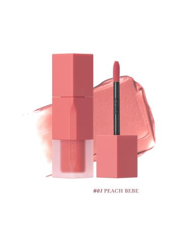 CLIO Smooth and Velvety Textured Natural Looking Tint CLIO Chiffon Blur Tint (01 Peach Bebe)