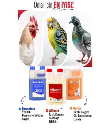 Munich Vet 3-Piece 1 Liter Set Farmatom 1 Liter Alfamin 1 Liter - Neftor 1 Liter