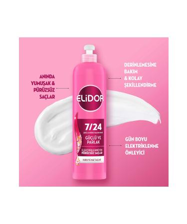 Elidor 7/24 Styling Hair Care Cream Strong and Shiny Dry and Dull Hair 240 ml X2 - Buy Online on GoSupps.com